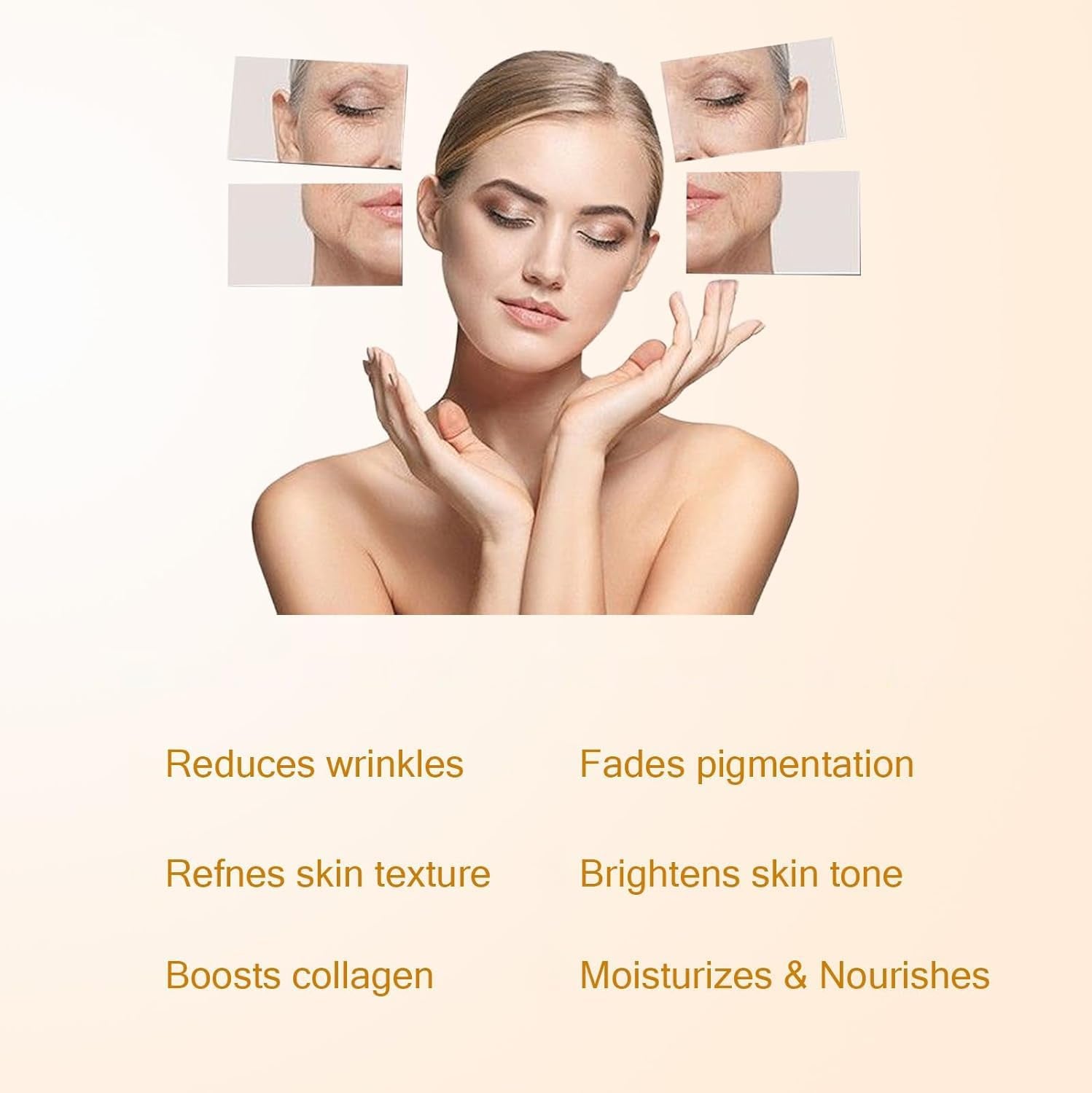 Navaro Peptide Deep Collagen Lifting Ampoule, Silk Peptide Intensive Lifting Ampoule, Hydrating & Smoothing Serum with Silk Extract, Lightweight Daily Skincare Essence (2Pc*50Ml)